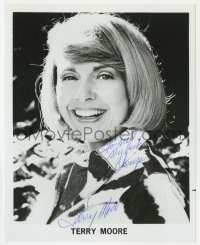 1h636 TERRY MOORE signed 8x10 publicity still 1980s head & shoulders portrait later in her career!