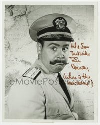 1h522 TIM CONWAY signed TV 7.25x9 still 1960s great portrait as Ensign Parker from McHale's Navy!