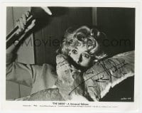 1h524 TIPPI HEDREN signed 8x10.25 still 1963 classic c/u being attacked in Hitchcock's The Birds!