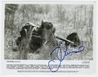 1h526 TOM CRUISE signed 8x10 still 1989 as Ron Kovic in Vietnam War in Born on the Fourth of July!