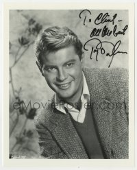 1h994 TROY DONAHUE signed 8x10 REPRO still 1980s head & shoulders portrait of the heartthrob!