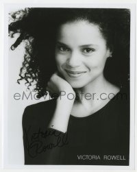 1h641 VICTORIA ROWELL signed 8x10 publicity still 1980s smiling portrait of the pretty actress!