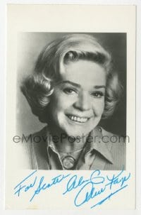 1h204 ALICE FAYE signed 4x6 publicity photo 1980s head & shoulders portrait late in her career!
