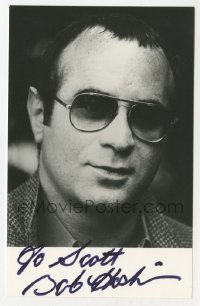 1h207 BOB HOSKINS signed 4x6 photo 1980s portrait wearing sunglasses in The Long Good Friday!