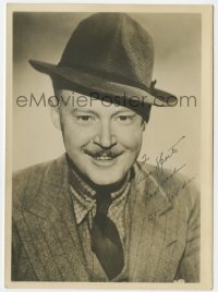 1h197 DON BEDDOE signed 5x7 fan photo 1940s head & shoulders portrait wearing suit, tie & hat!