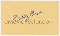 1h652 BUDDY EBSEN signed 3x5 index card 1980s it can be framed & displayed with a repro!