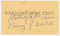 1h654 BUTTERFLY MCQUEEN signed 3x5 index card 1980s it can be framed & displayed with a repro!