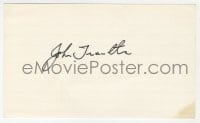 1h697 JOHN TRAVOLTA signed 3x5 index card 2000s can be framed & displayed with a repro still!