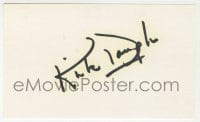 1h701 KIRK DOUGLAS signed 3x5 index card 1980s it can be framed & displayed with a repro!