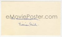 1h703 LILLIAN GISH signed 3x5 index card 1980s it can be framed & displayed with a repro!