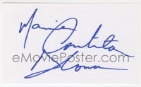 1h707 MARIA CONCHITA ALONSO signed 3x5 index card 2000s can be framed & displayed with a repro!