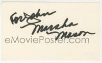 1h709 MARSHA MASON signed 3x5 index card 1980s it could be framed with the included REPRO still!