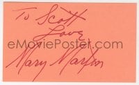 1h710 MARY MARTIN signed 3x5 index card 1980s it can be framed & displayed with a repro!
