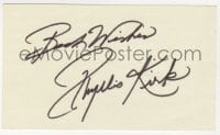 1h718 PHYLLIS KIRK signed 3x5 index card 1980s can be framed & displayed with a repro still!