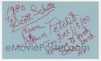 1h728 STEPIN FETCHIT signed 3x5 index card 1980 it can be framed & displayed with a repro!