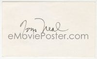 1h730 TOM NEAL signed 3x5 index card 1950s can be framed & displayed with a repro still!