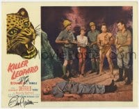 1h105 KILLER LEOPARD signed LC 1954 by Beverly Garland, who's w/ Sheffield as Bomba the Jungle Boy!