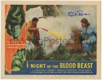 1h107 NIGHT OF THE BLOOD BEAST signed LC #5 1958 by Ed Nelson, who isn't pictured in this scene!
