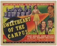 1h109 SWEETHEART OF THE CAMPUS signed TC 1941 by Ruby Keeler, great image including Ozzie & Harriet!