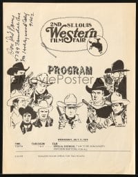 1h083 DON 'RED' BARRY signed program 1979 he was at the 2nd St. Louis Western Film Fair!