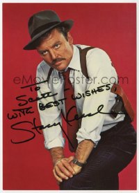 1h244 STACY KEACH signed 5x7 color photo 1980s great portrait as Mike Hammer: Private Eye!
