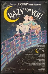 1h032 CRAZY FOR YOU signed stage play WC 1992 by TWENTY FOUR cast & crew members!