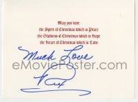 1h134 REX ALLEN signed 6x7 Christmas card 1991 it could be matted & framed with a repro still!