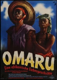 1j060 OMARU Austrian 1956 Albert Quendler, An African Love Story, close up art of natives!