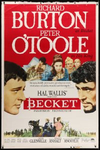 1k300 BECKET style B 40x60 1964 Richard Burton in the title role, Peter O'Toole, John Gielgud!