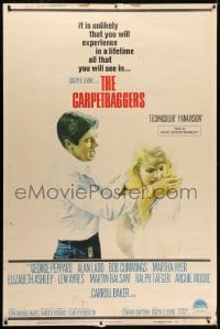 1k308 CARPETBAGGERS style Y 40x60 1964 great close up of Carroll Baker biting George Peppard's hand!