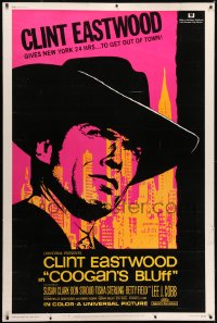 1k314 COOGAN'S BLUFF 40x60 1968 art of Clint Eastwood in New York City, directed by Don Siegel