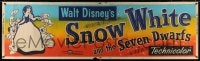 1k019 SNOW WHITE & THE SEVEN DWARFS paper banner R1958 Walt Disney animated cartoon fantasy classic!