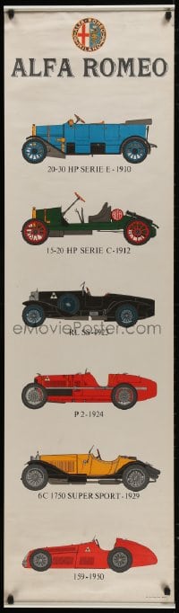 1k104 ALFA ROMEO 16x55 Italian special poster 1950s great art of vintage cars and symbol!