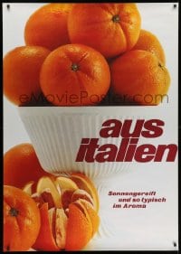 1k118 AUS ITALIEN 36x51 Swiss advertising poster 1960s great image of green oranges in bowl!