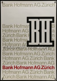 1k121 BANK HOFMANN 36x51 Swiss advertising poster 1960s cool banking artwork and design!