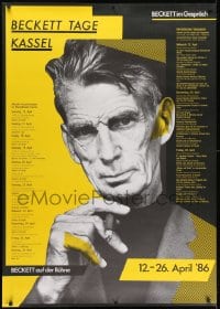 1k221 BECKETT TAGE KASSEL 33x47 German special poster 1986 Irish writer Samuel Beckett!