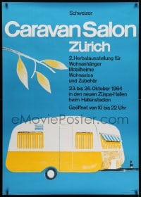 1k064 CARAVAN SALON 36x51 Swiss special poster 1960s cool raffle prize, art by Staub!