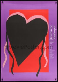 1k241 COSI FAN TUTTE 33x47 German stage poster 1994 black heart by Mendell & Oberer!