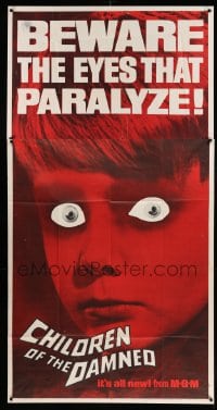 1m154 CHILDREN OF THE DAMNED 3sh 1964 beware the creepy kid's eyes that paralyze, great image!
