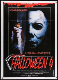 1m197 HALLOWEEN 4 Italian 1p 1988 cool different image of Michael Myers, horror sequel!