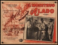 1m255 DEADLY MANTIS Mexican LC 1957 cool border art of giant insect destroying ocean liner!