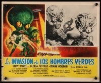 1m264 INVASION OF THE SAUCER MEN Mexican LC R1960s best c/u of cabbage head aliens + border art!