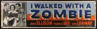 1m143 I WALKED WITH A ZOMBIE paper banner R1956 classic Val Lewton & Jacques Tourneur voodoo horror!