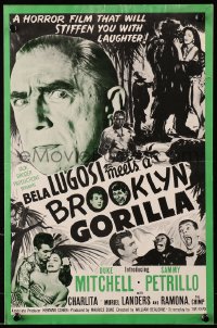 1m238 BELA LUGOSI MEETS A BROOKLYN GORILLA pressbook 1952 it will stiffen you with laughter!
