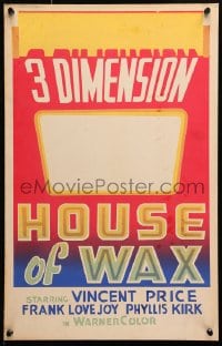 1m224 HOUSE OF WAX 3D local theater WC 1953 great colorful design in 3 Dimension, very rare!