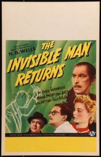 1m227 INVISIBLE MAN RETURNS WC 1940 Vincent Price, Cedric Hardwicke, H.G. Wells, cool sci-fi art!