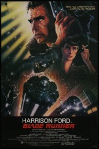 1p108 BLADE RUNNER studio style 1sh 1982 Ridley Scott classic, Alvin art of Harrison Ford!