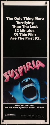 1p103 SUSPIRIA insert 1977 classic Dario Argento horror, cool close up screaming mouth image!