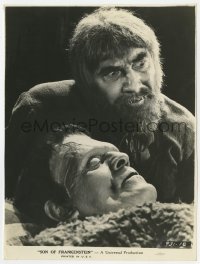 1r127 SON OF FRANKENSTEIN 7.5x9.75 still 1939 c/u of monster Boris Karloff & Bela Lugosi as Ygor!