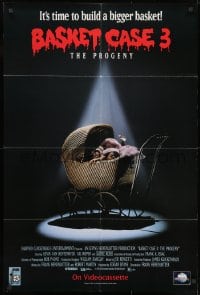 1r142 BASKET CASE 3 27x40 video poster 1992 great horror image, it's time to build a bigger basket!